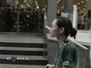 Catherine Cheng walking into St. Peter's Church in New York City